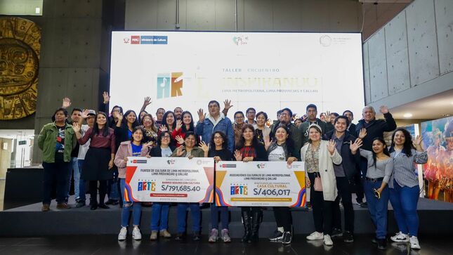 Ministerio de Cultura entregó más de S/1 millón a beneficiarios de Barrio Seguro con Cultura y Casa Cultural del Plan RescatArte