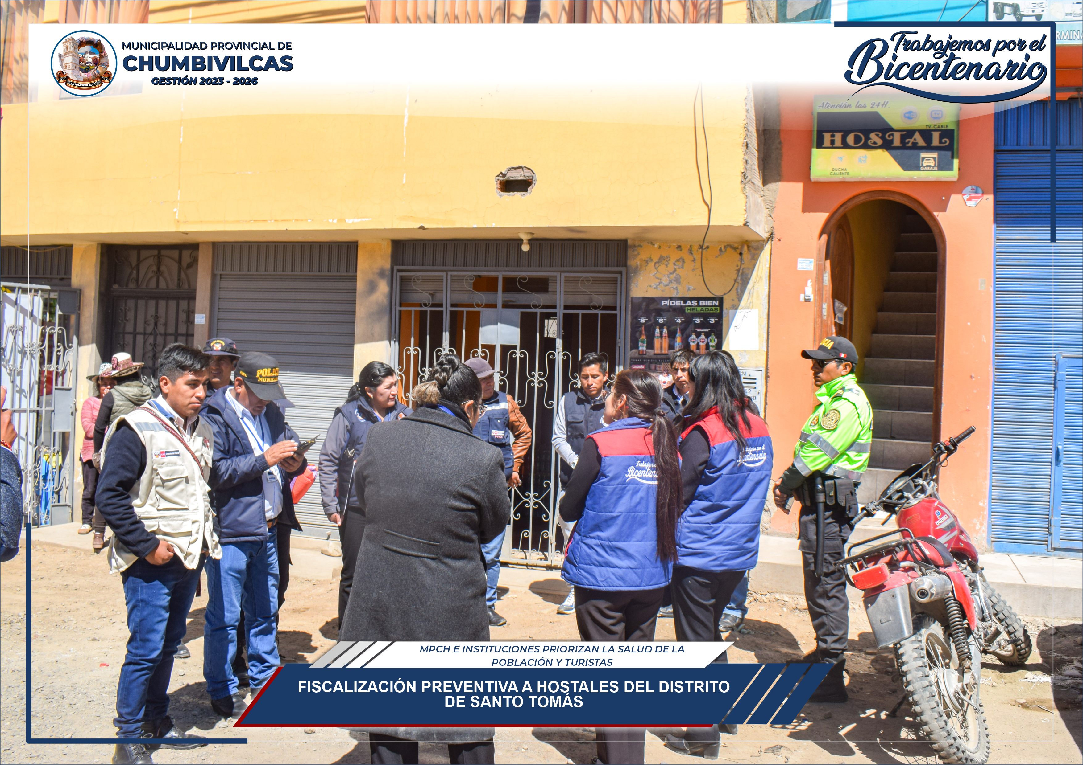 Municipalidad de Chumbivilcas realiza fiscalización preventiva a hostales del distrito de Santo Tomás