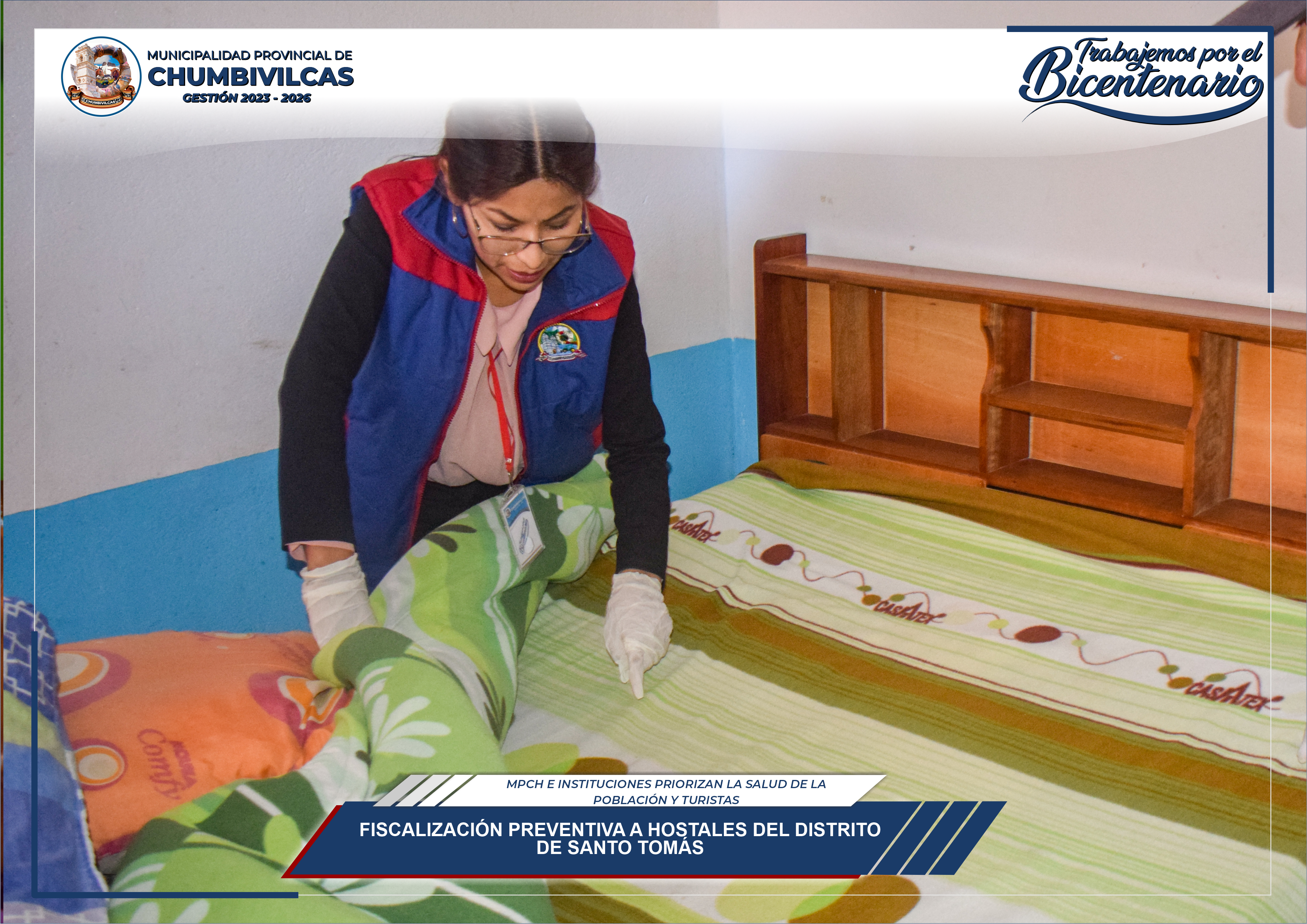 Municipalidad de Chumbivilcas realiza fiscalización preventiva a hostales del distrito de Santo Tomás