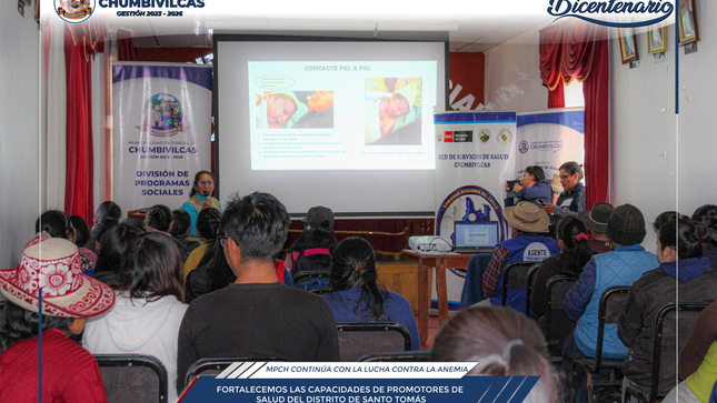 Municipalidad de Chumbivilcas fortalece las capacidades de promotores de salud del distrito de Santo Tomás 