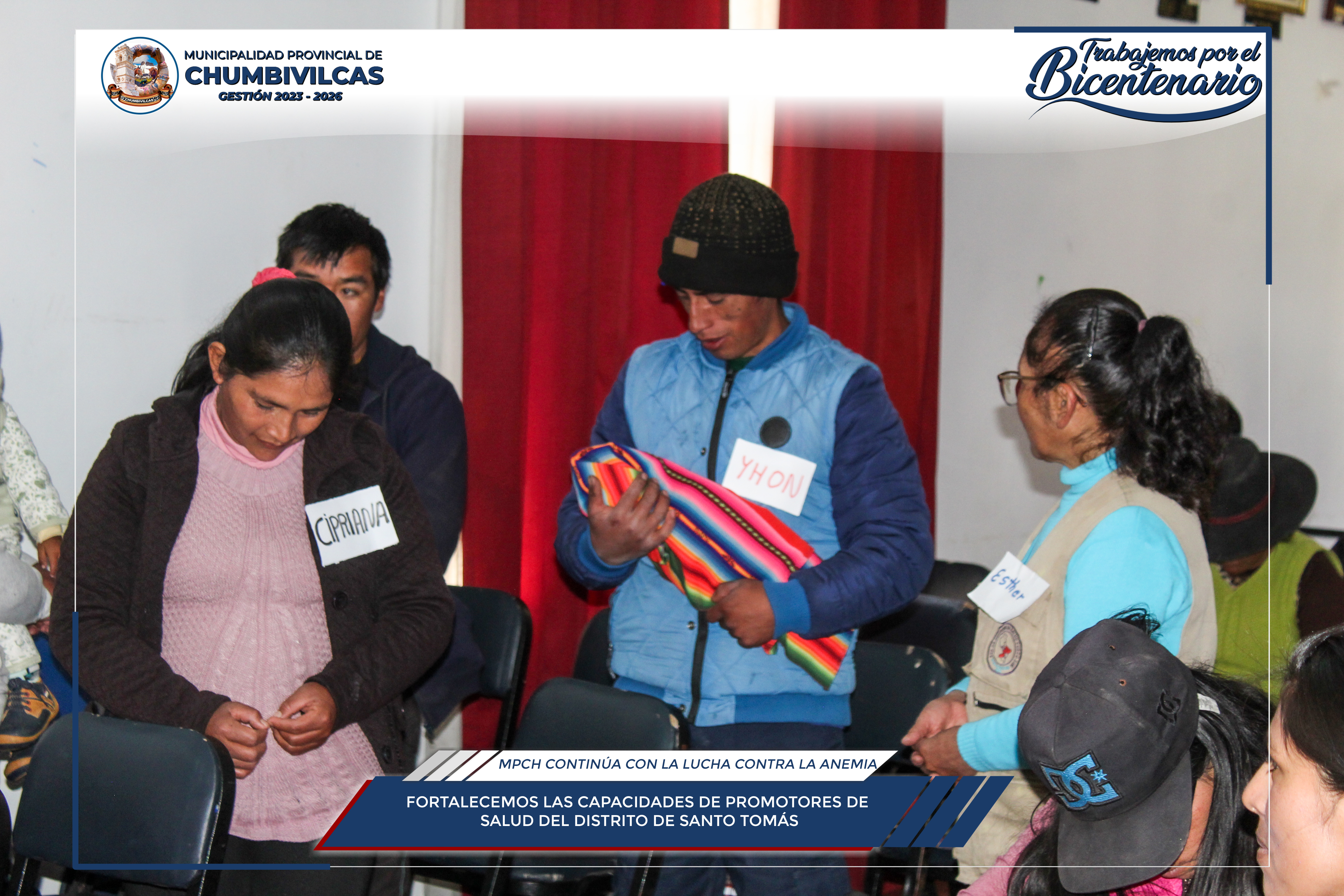 Municipalidad de Chumbivilcas fortalece las capacidades de promotores de salud del distrito de Santo Tomás
