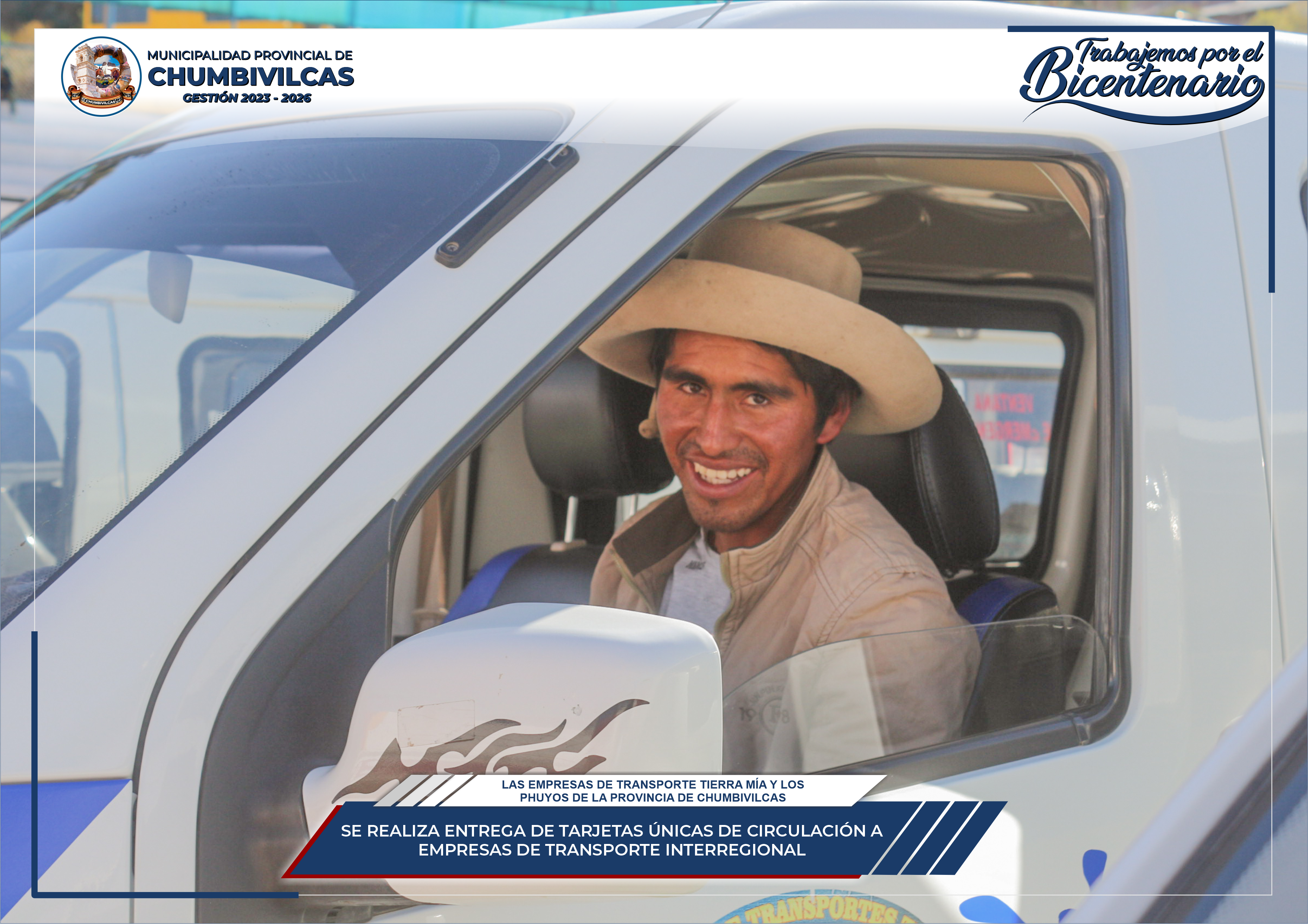Municipalidad de Chumbivilcas entrega tarjetas únicas de circulación a empresas de transporte interregional