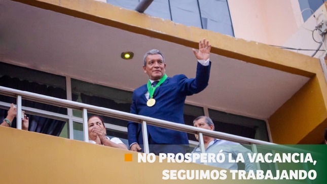 POR UNANIMIDAD PLENO DEL CONCEJO RECHAZA PEDIDO DE VACANCIA CONTRA ALCALDE DE SULLANA