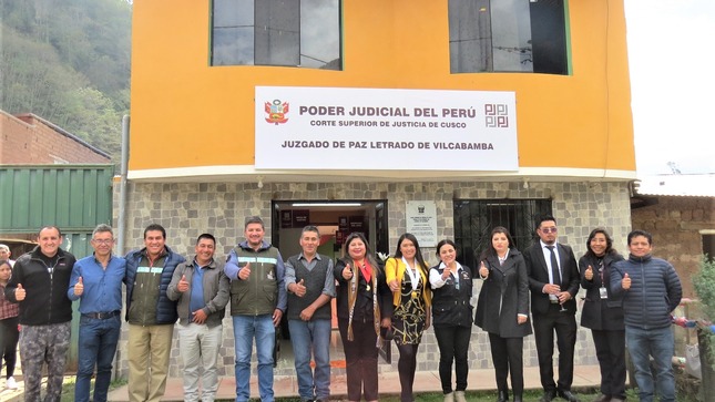 En un hecho histórico Presidenta de la Corte Superior de Justicia de Cusco inauguró Juzgado de Paz Letrado de Vilcabamba