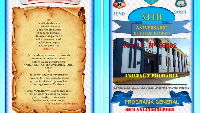 PROGRAMA GENERAL XLIII ANIVERSARIO I.E. N°56002 (1) - 0001