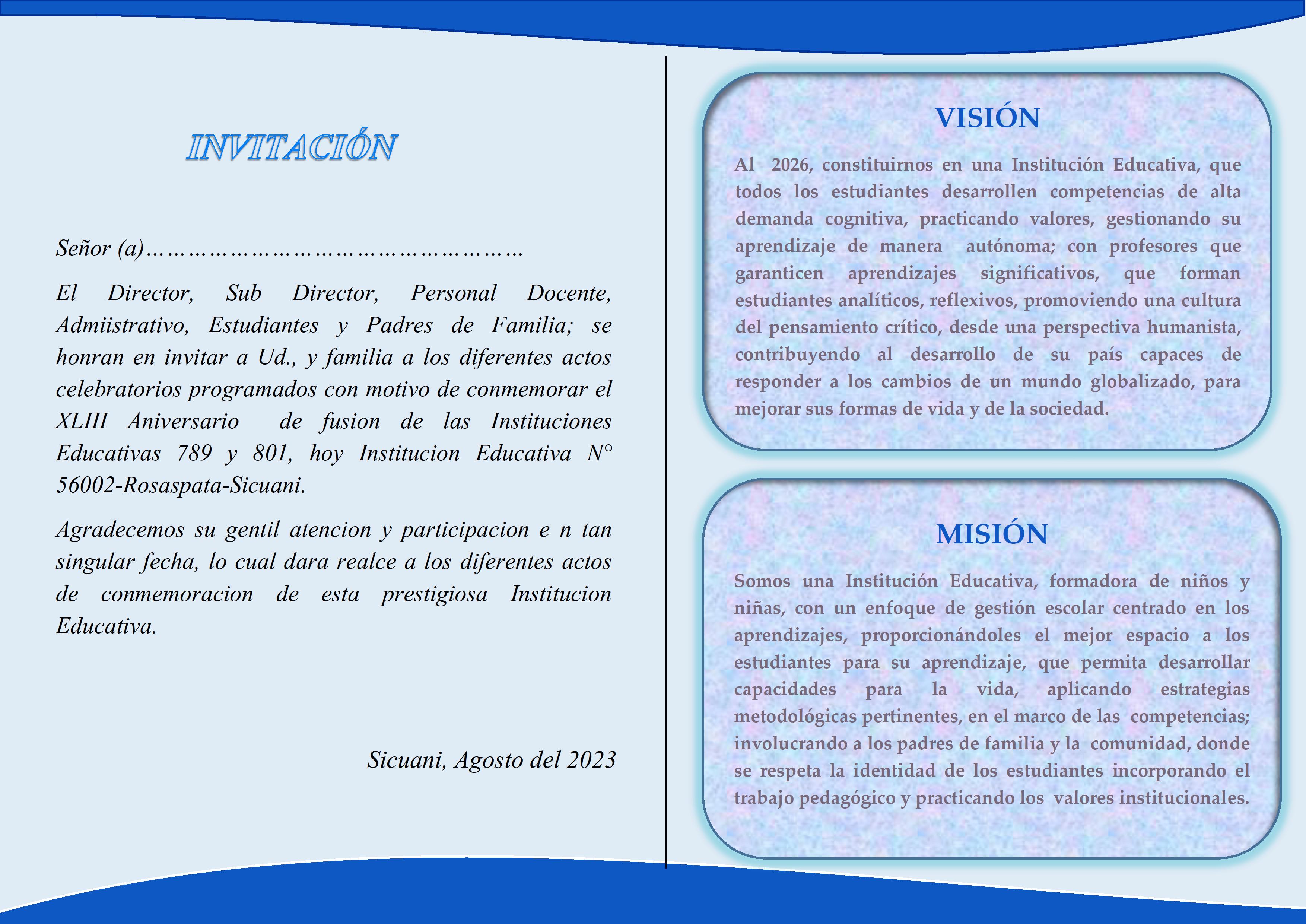 PROGRAMA GENERAL XLIII ANIVERSARIO I.E. N°56002 (1) - 0002