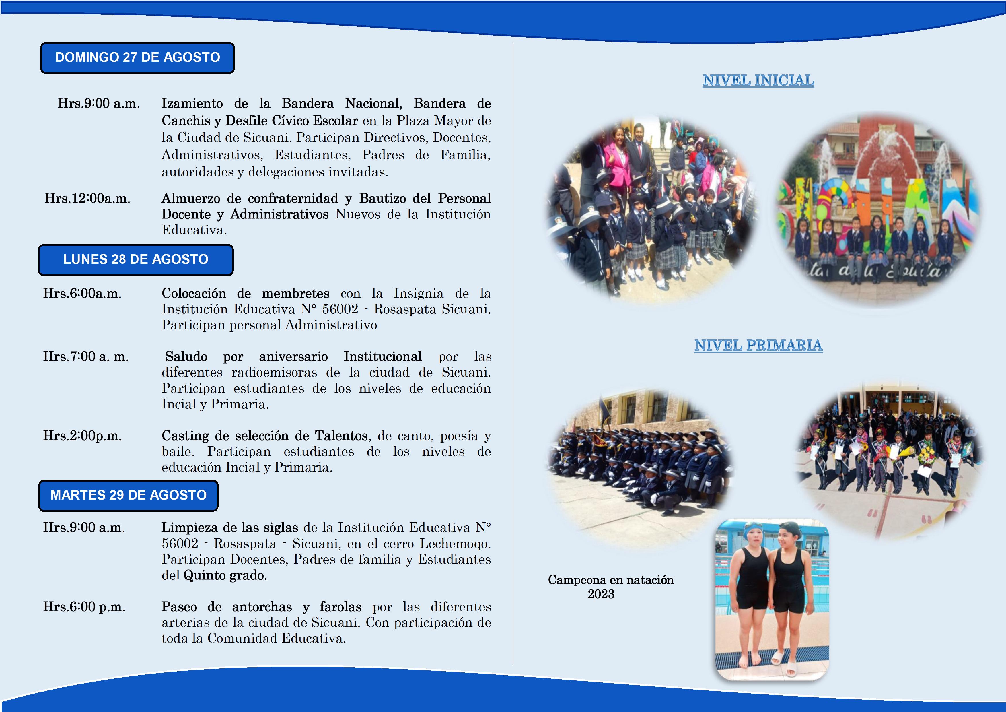 PROGRAMA GENERAL XLIII ANIVERSARIO I.E. N°56002 (1) - 0004