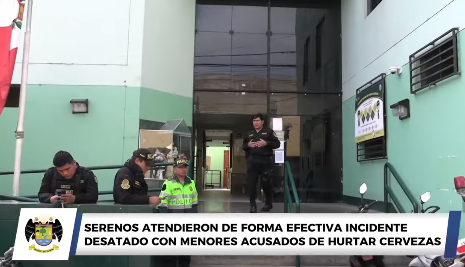 Serenos atendieron de forma efectiva incidente desatado con menores acusados de hurtar cervezas