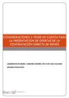 Vista preliminar de documento Consideraciones a tener en cuenta para la presentación de ofertas de la contratación directa de bienes.