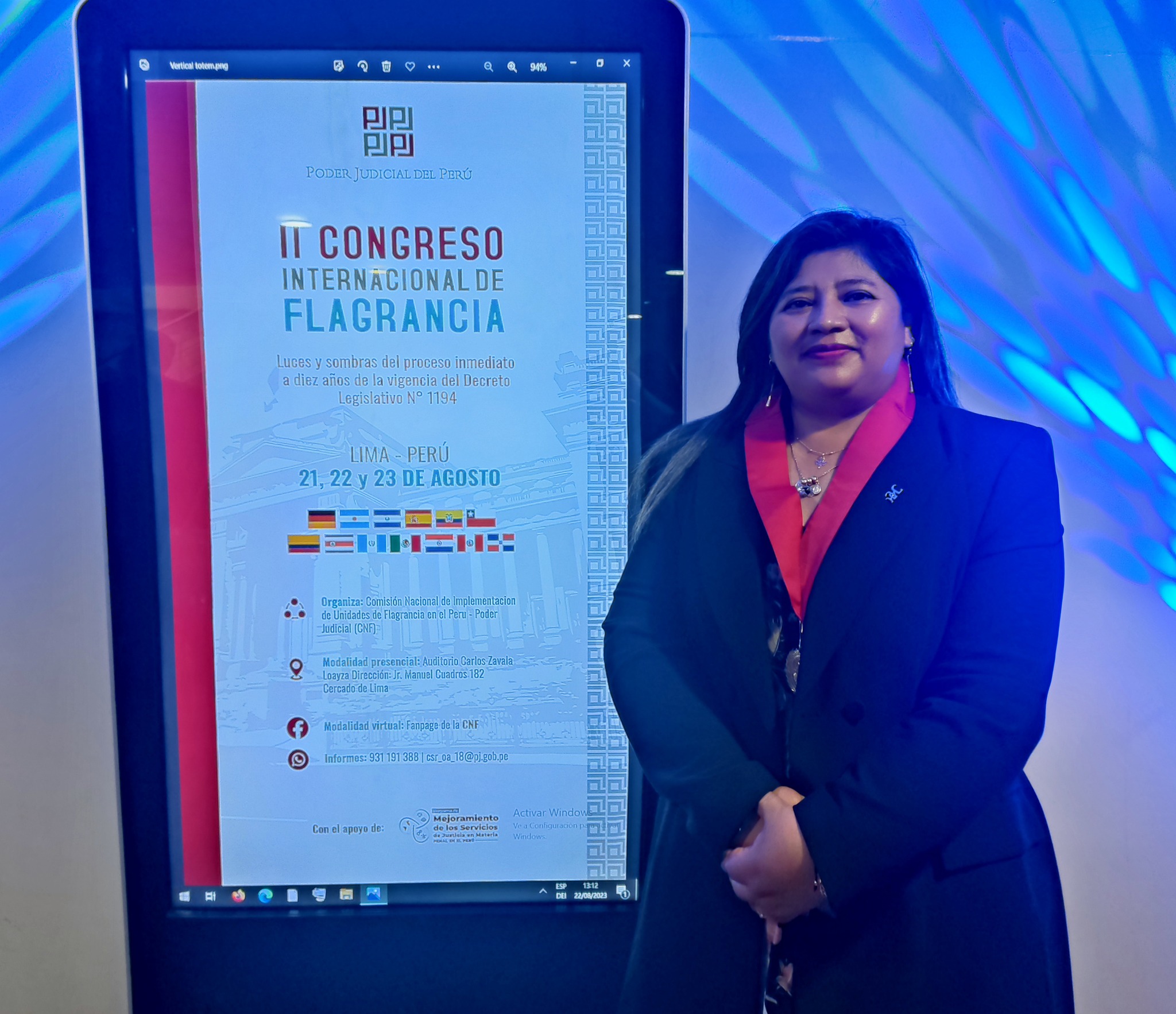 Presidenta de la Corte Superior de Justicia de Cusco participa en el II Congreso Internacional de Flagrancia