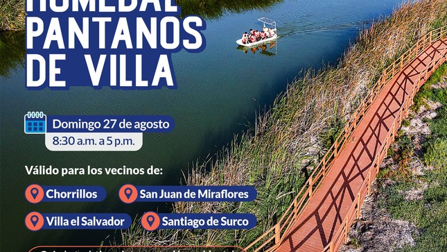 El Domingo 27 de Agosto tendrán INGRESO GRATIS, debido a pertenecer a la Zona de Reglamentación Especial del #HumedalPantanosDeVilla.

