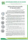 Vista preliminar de documento Resolución de Alcaldía 226-2023