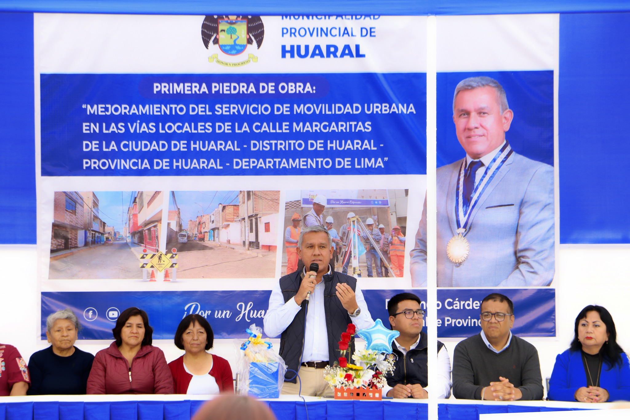 Alcalde provincial oficializó el inicio de la anhelada obra de pistas y áreas verdes en el sector de Las Margaritas