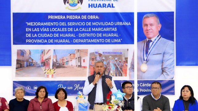 Alcalde provincial oficializó el inicio de la anhelada obra de pistas y áreas verdes en el sector de Las Margaritas