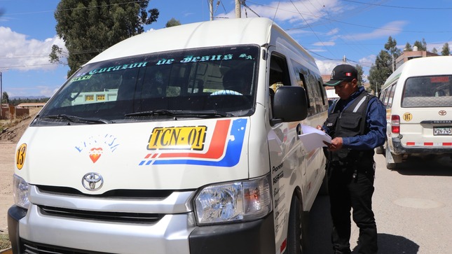 En operativos inopinados de control del transporte público