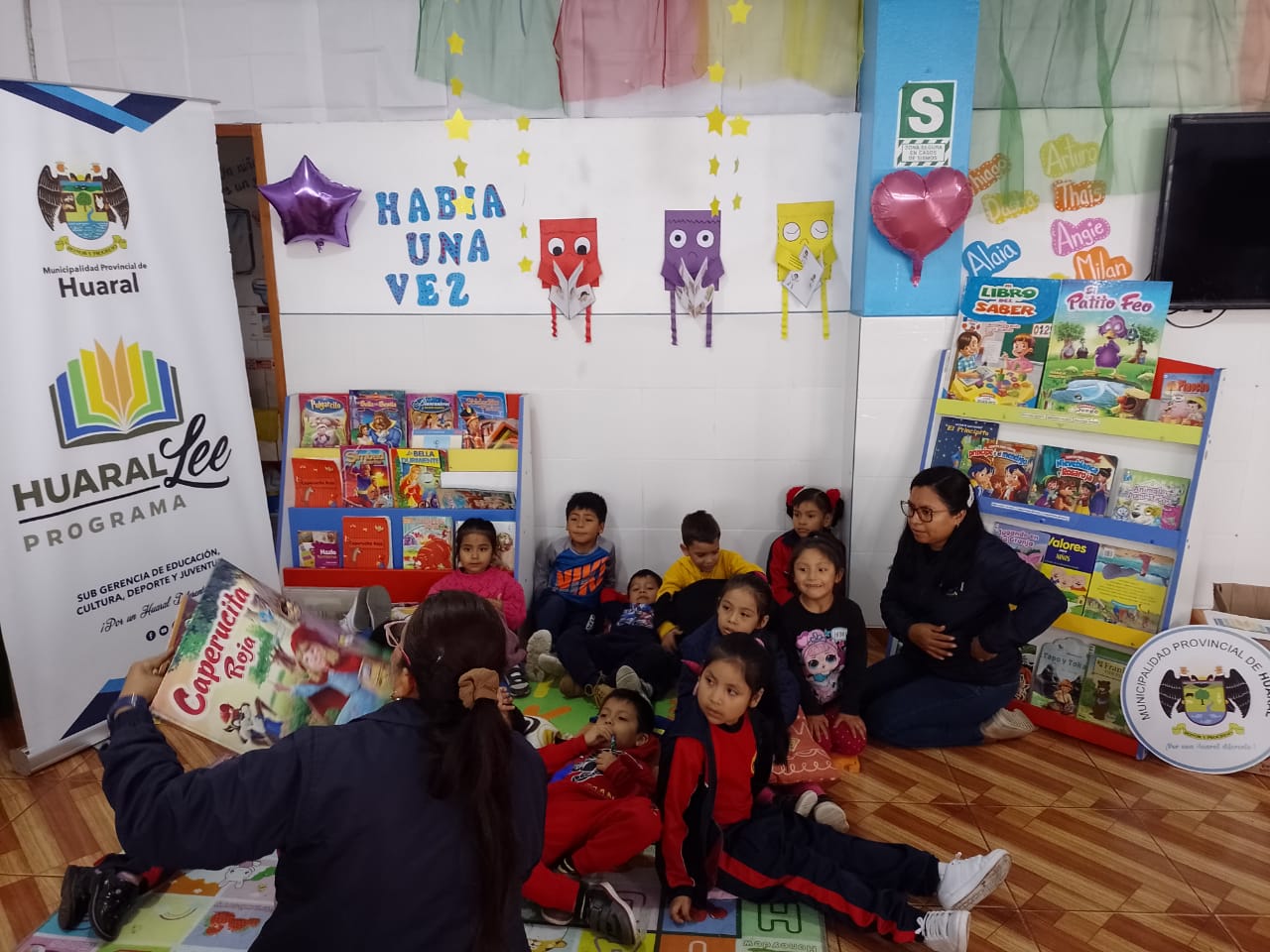 Programa municipal "Huaral lee" compartió cautivadoras lecturas con los niños del José Olaya