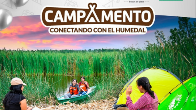 Como parte de nuestras actividades por nuestro 25 aniversario
te invitamos a participar del campamento
"Conectando con el Humedal"