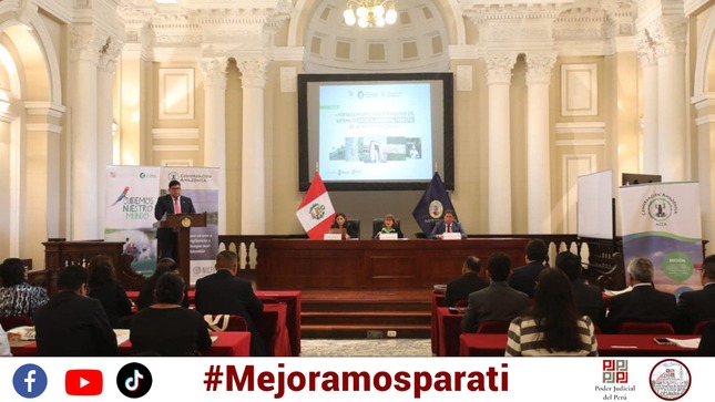 Inicio de evento en sala de juramentos de Palacio Nacional de Justicia