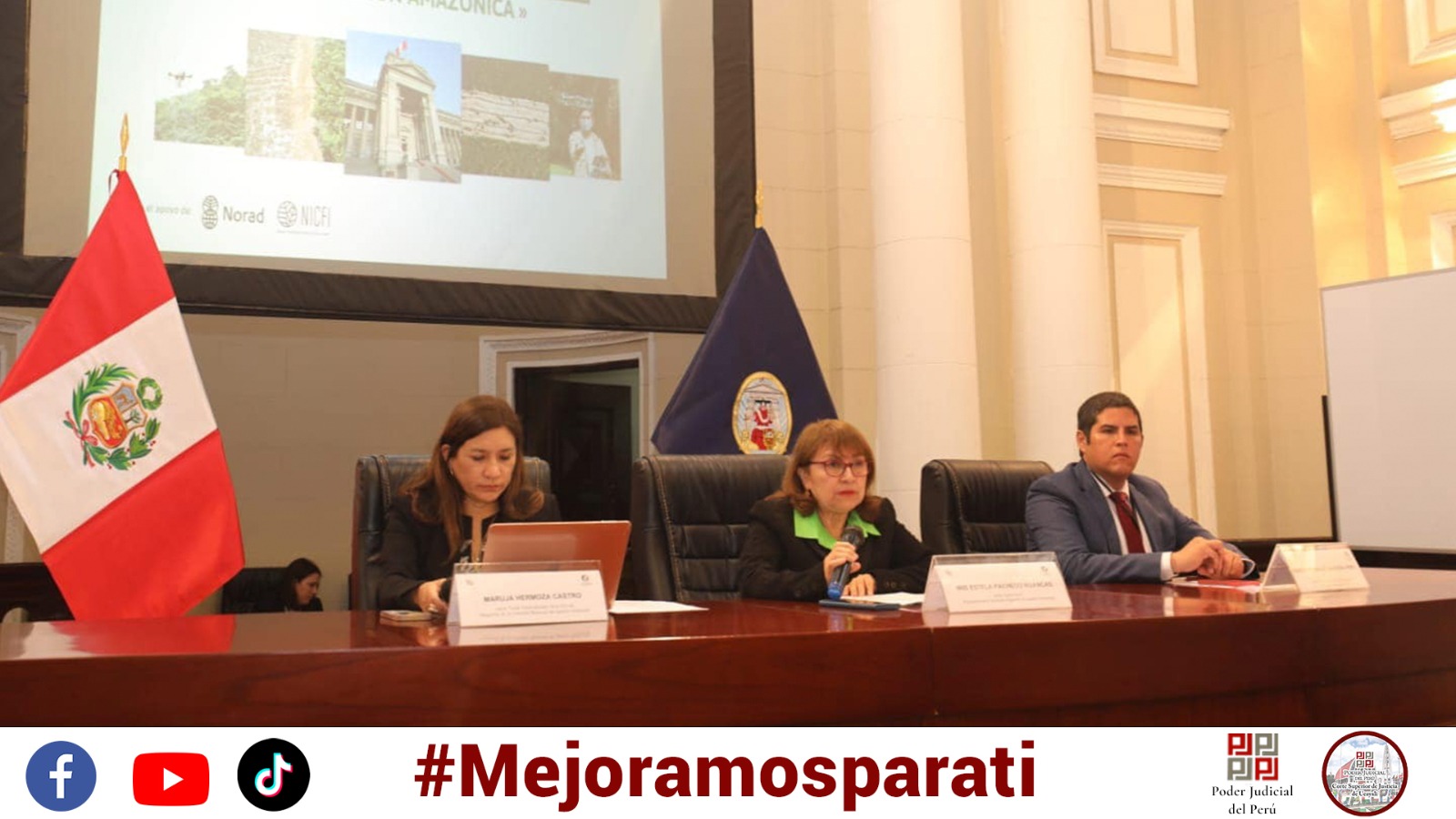 Inicio de evento en sala de juramentos de Palacio Nacional de Justicia