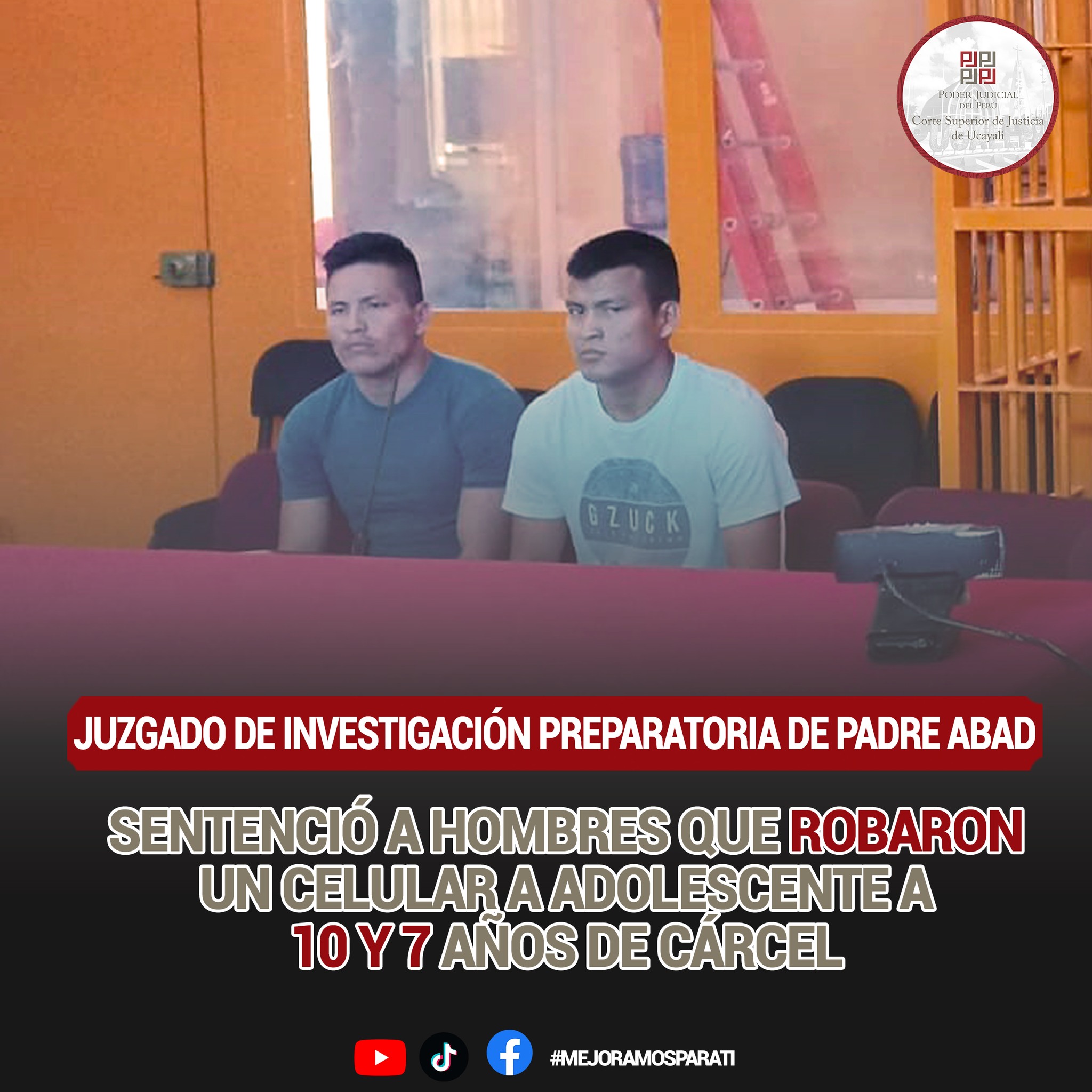 Sujetos condenados a 10 y 7 años