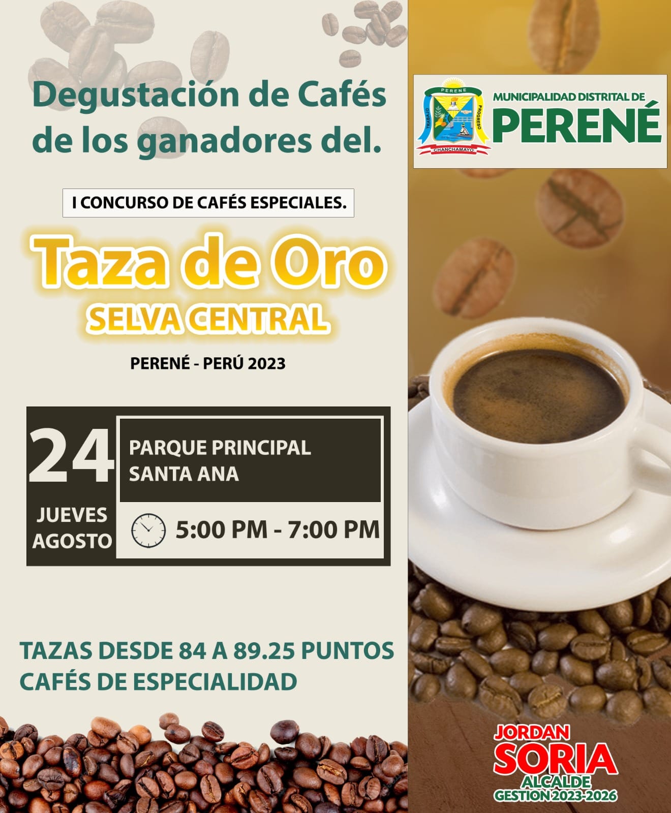 DEGUSTACION DE CAFES TAZA DE ORO