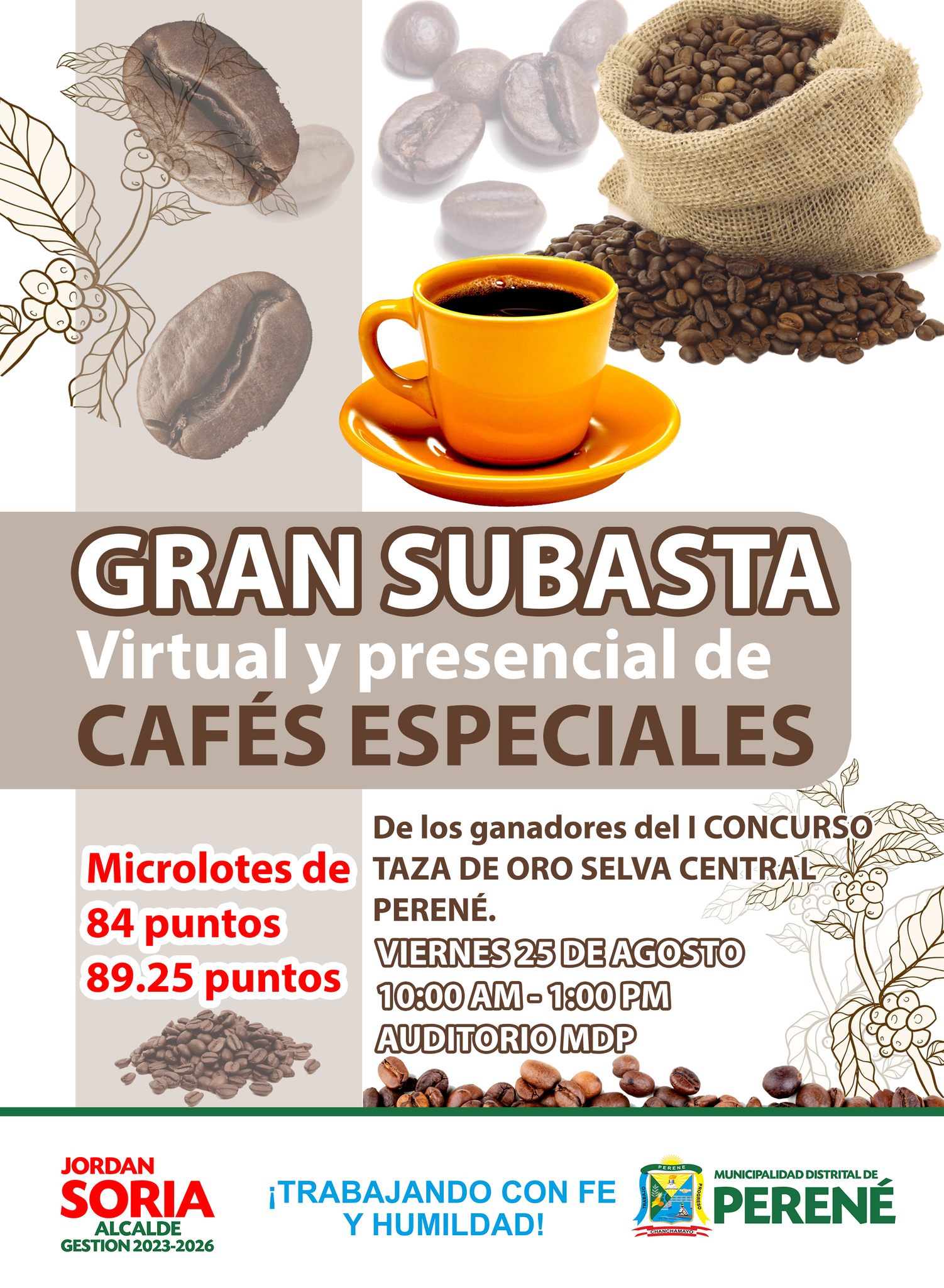 GRAN SUBASTA VIRTUAL Y PRESENCIAL DE CAFES ESPECIALES