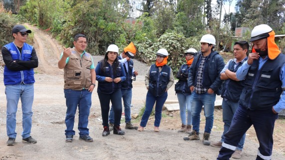 GORE supervisa obra de agua y alcantarillado en Juzgara (Huancabamba)