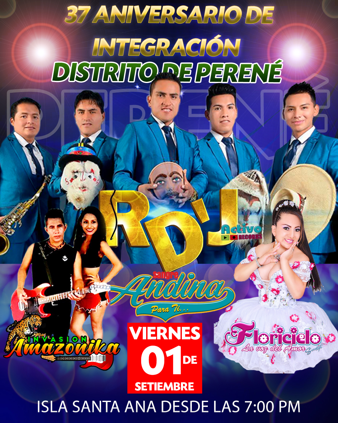 GRAN SERENATA POR ANIVERSARIO DE INTEGRACIÓN DEL DISTRITO DE PERENÉ
