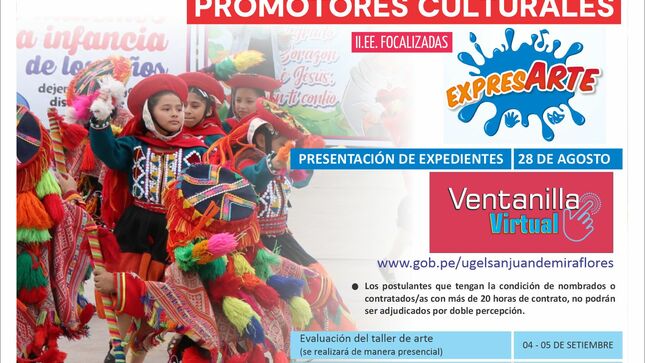 Contratación de promotores culturales