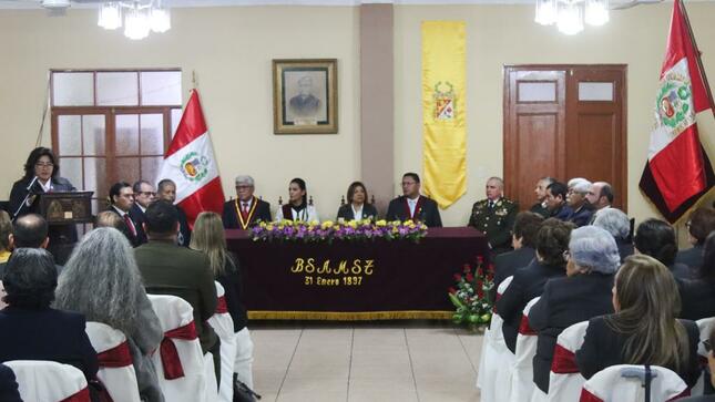 Benemérita Sociedad de Auxilios Mutuos celebra sesión solemne en homenaje a Tacna