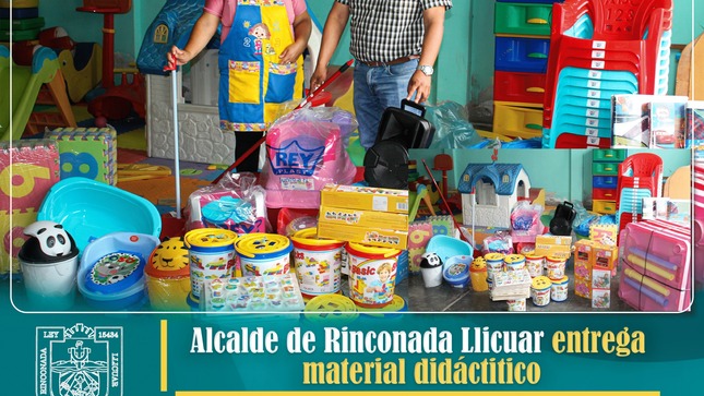 Alcalde de Rinconada Llicuar entrega Material Didáctico para Salita de Estimulación Temprana