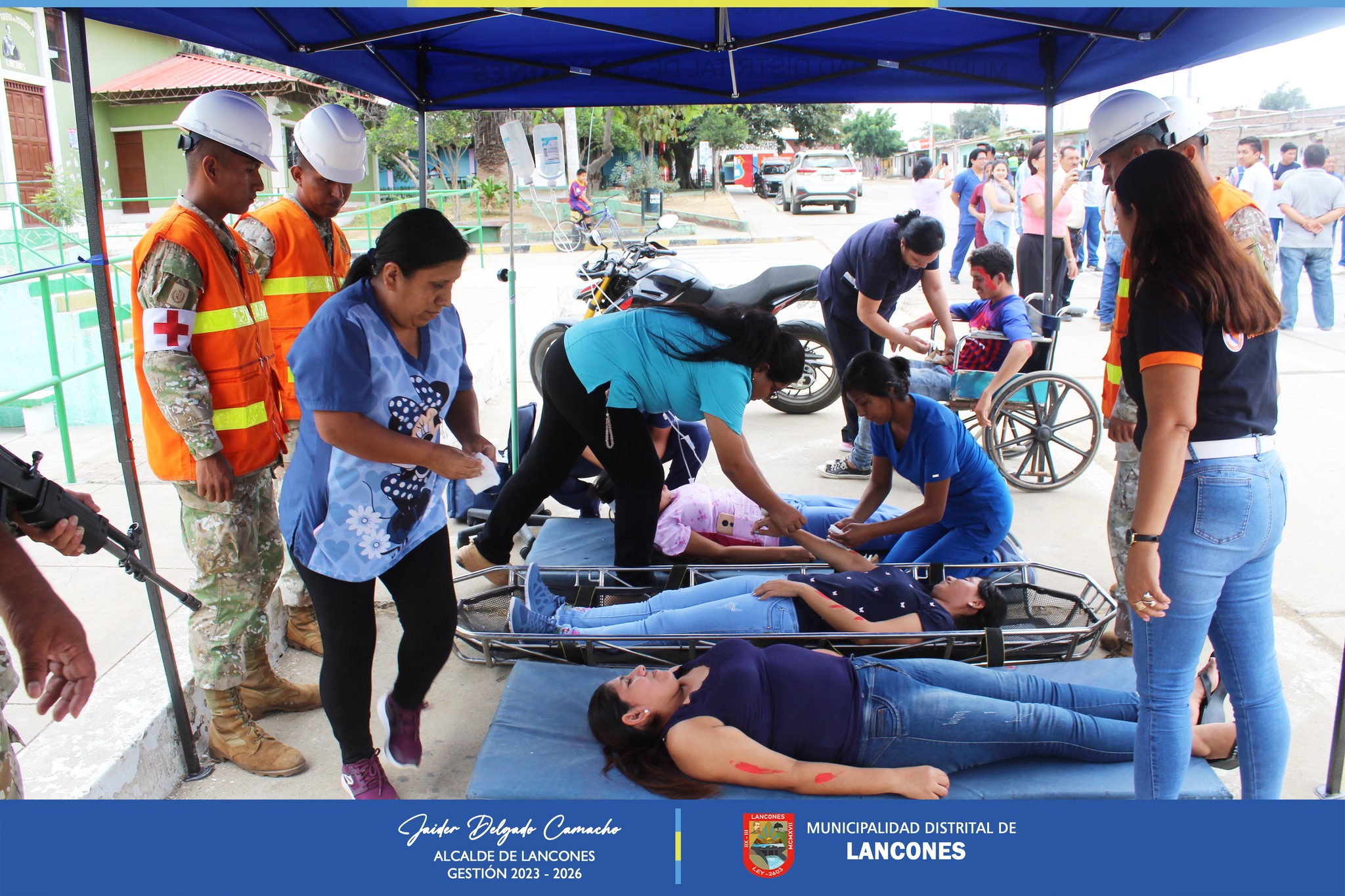 Comuna Distrital de Lancones e instituciones públicas, participaron del Simulacro Nacional Multipeligro.