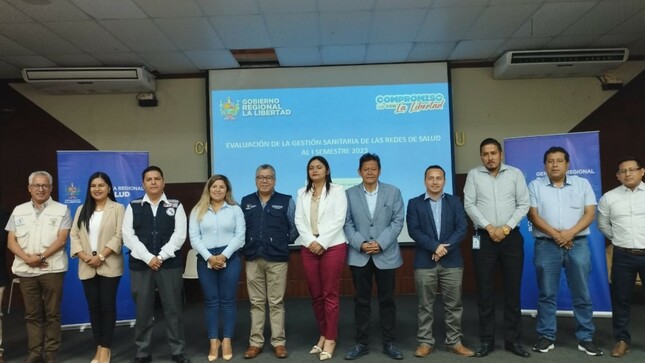 Fotografía de directores de redes de salud de la región La Libertad