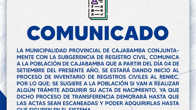 Transferencia de acervo documentario de Registro  Civil a Reniec