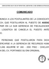 Vista preliminar de documento Comunicado 01 CAS 005-2017-MPCH