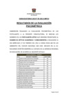 Vista preliminar de documento Resultados de Evaluacion Psicometrica