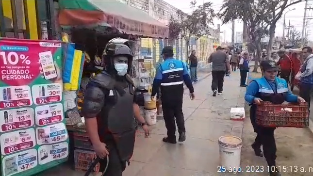 MPH realizó operativo sorpresa para evitar que comerciantes sigan usando la vía pública como vitrina de sus productos