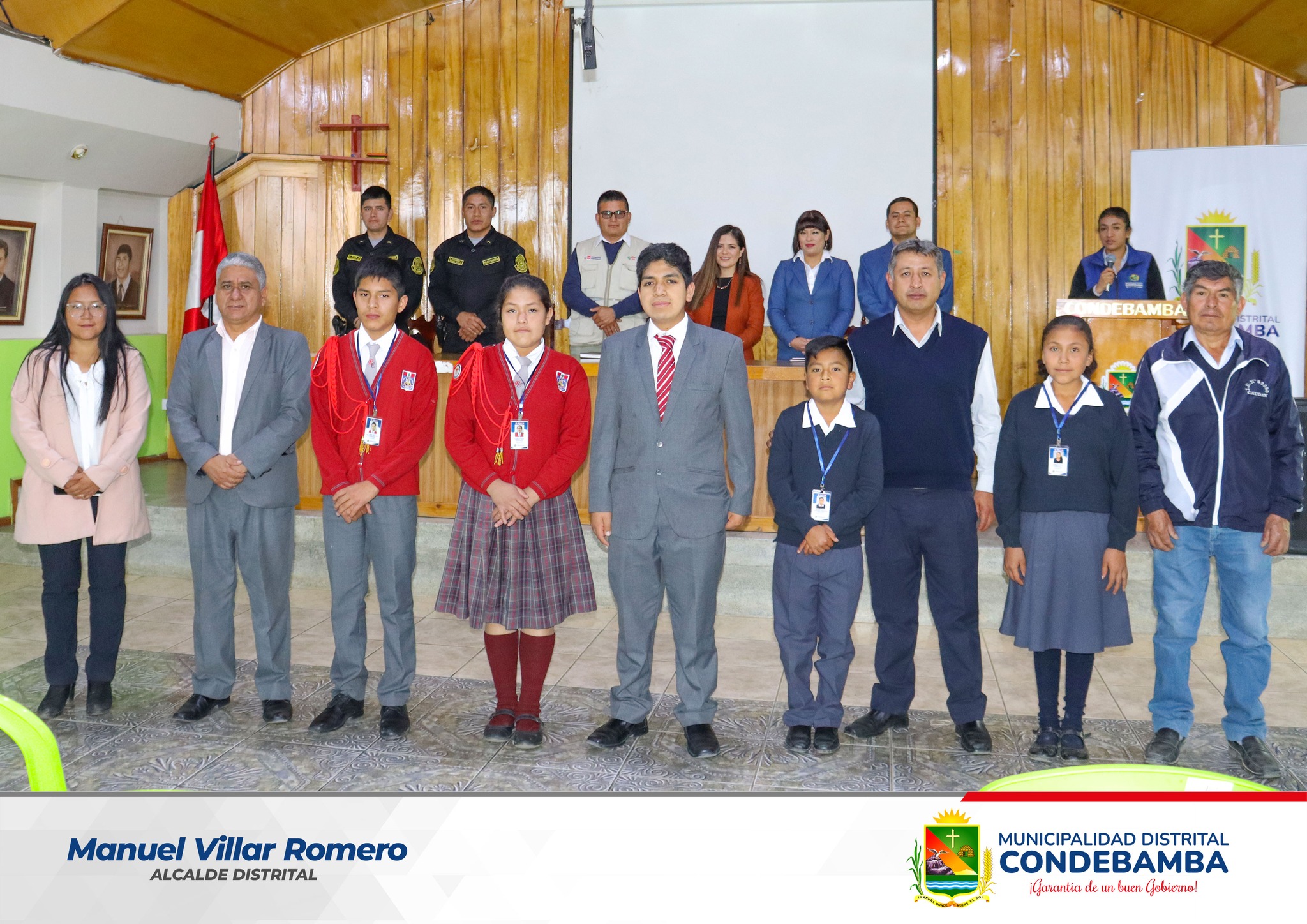 En una significativa ceremonia juramentó el Consejo Consultivo de Niñas, Niños y Adolescentes CCONNA del distrito de Condebamba.
