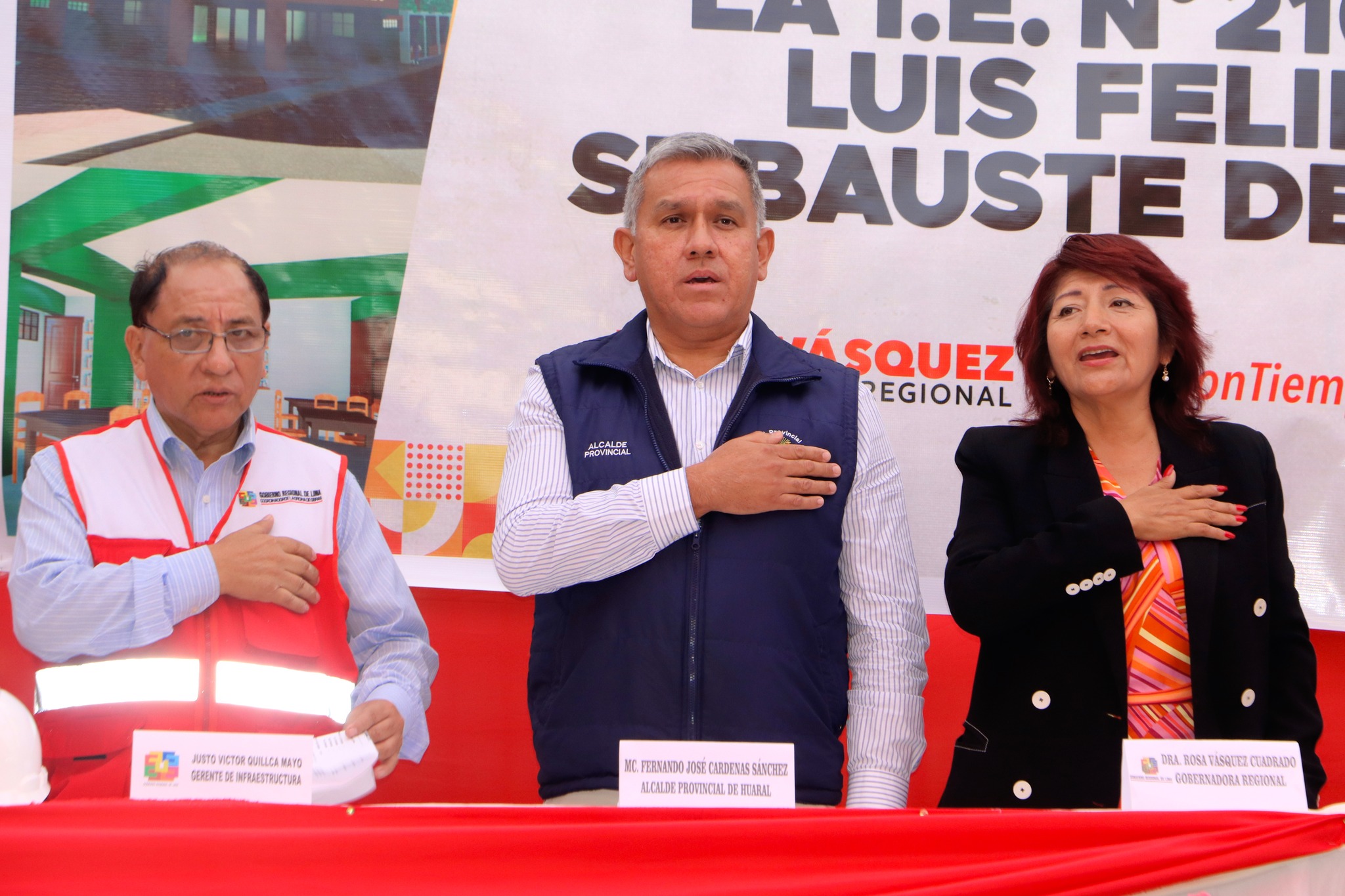 Alcalde provincial participó en ceremonia de inicio de obras en el colegio 21009 "Luis Felipe Subauste Del Río"