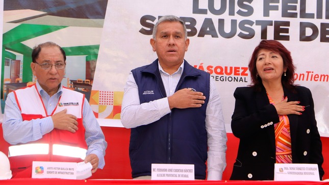 Alcalde provincial participó en ceremonia de inicio de obras en el colegio 21009 "Luis Felipe Subauste Del Río"