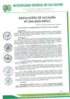 Vista preliminar de documento Resolución de Alcaldía 244-2023