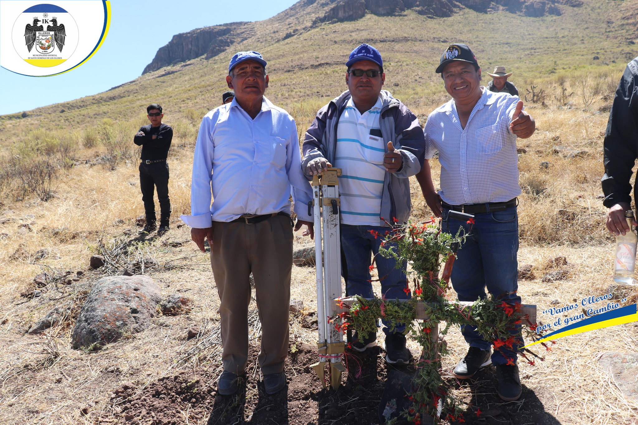 Se colocó la primera piedra en la obra de la Construcción de un Reservorio en Convenio con la Asociación de Ganaderos San Juan