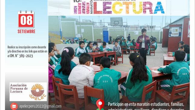 Participa en la X maratón latinoamericana de lectura y XII maratón peruana de lectura 2023