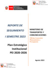 Vista preliminar de documento Reporte de Seguimiento PEI 2023 - I Semestre 2023