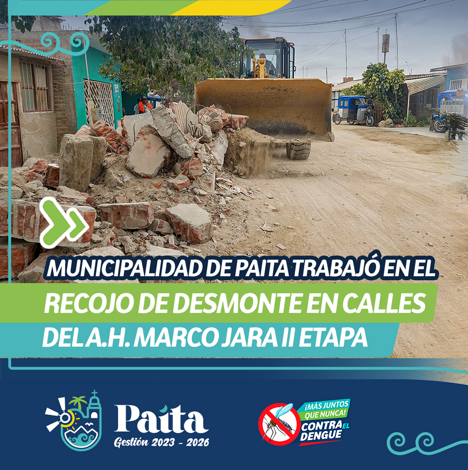 recojo de desmonte en calles del A.H. Marco Jara II Etapa