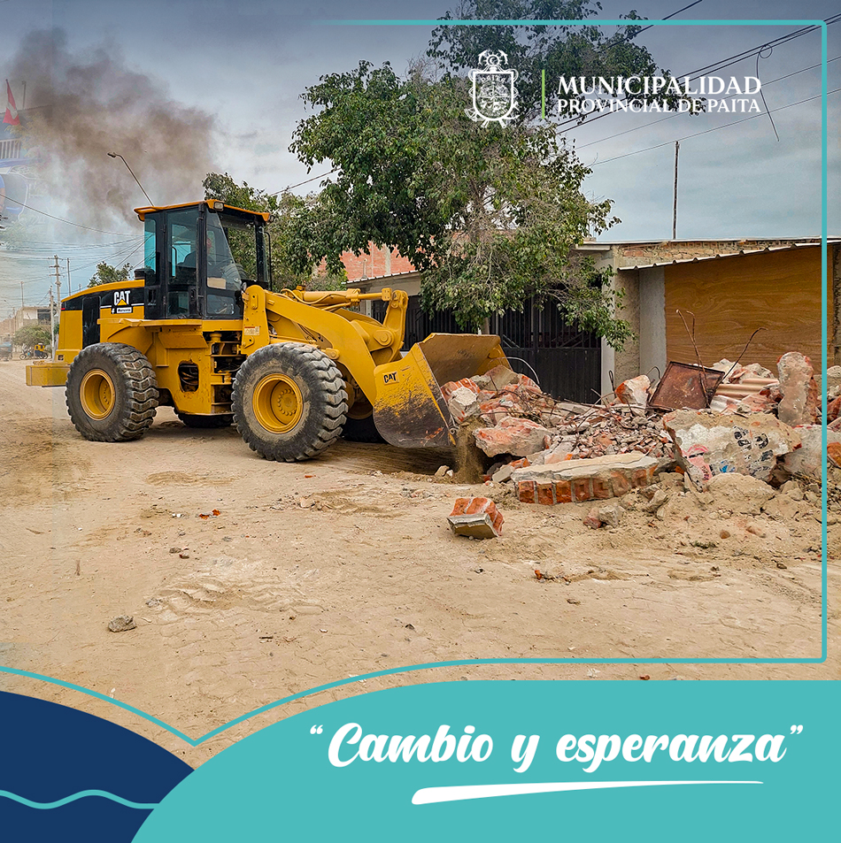 recojo de desmonte en calles del A.H. Marco Jara II Etapa