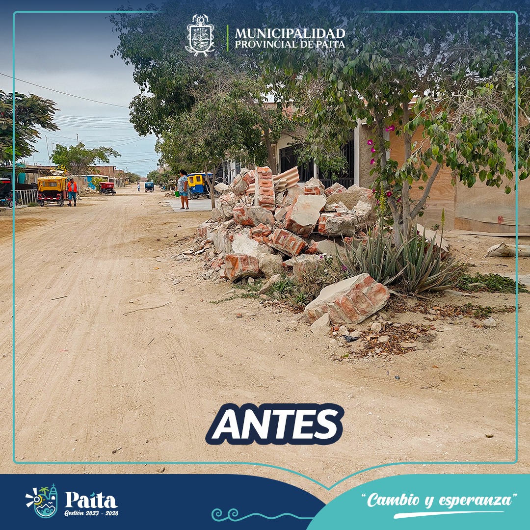 recojo de desmonte en calles del A.H. Marco Jara II Etapa