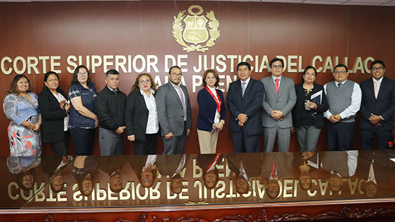Presidenta de Corte del Callao, funcionarios y sindicato de trabajadores unidos por el bienestar del trabajador judicial
