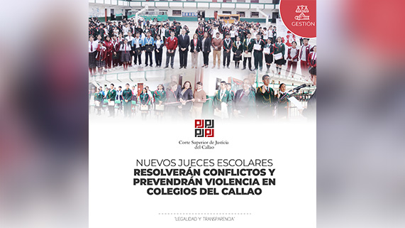 Nuevos Jueces Escolares resolverán conflictos y prevendrán la violencia en colegio del Callao