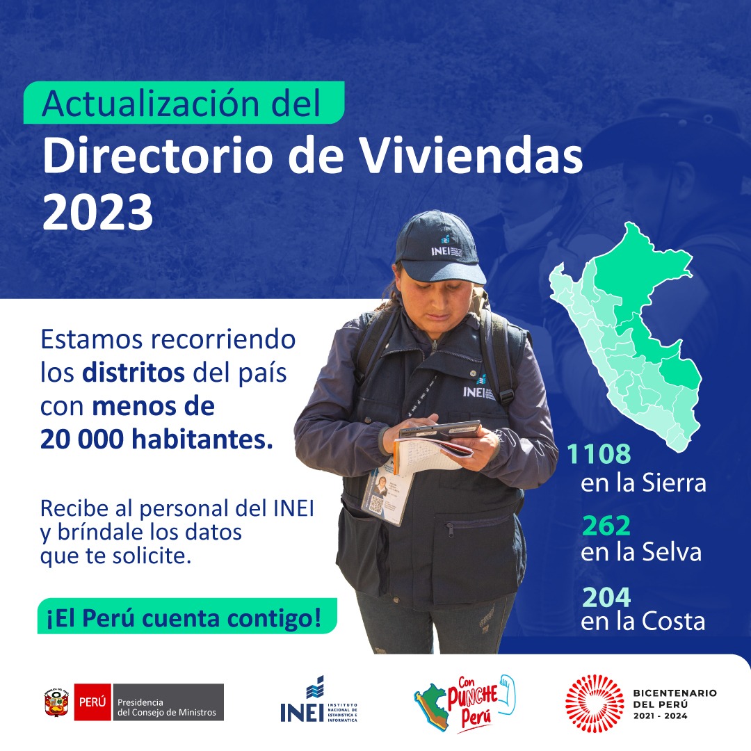 ACTUALIZACIÓN CARTOGRAFICA Y DEL DIRECTORIO DE VIVIENDAS Y ESTABLECIMIENTOS QUE VIENE REALIZANDO EL INSTITUTO NACIONAL DE ESTADISTICA E INFORMATICA(INEI)